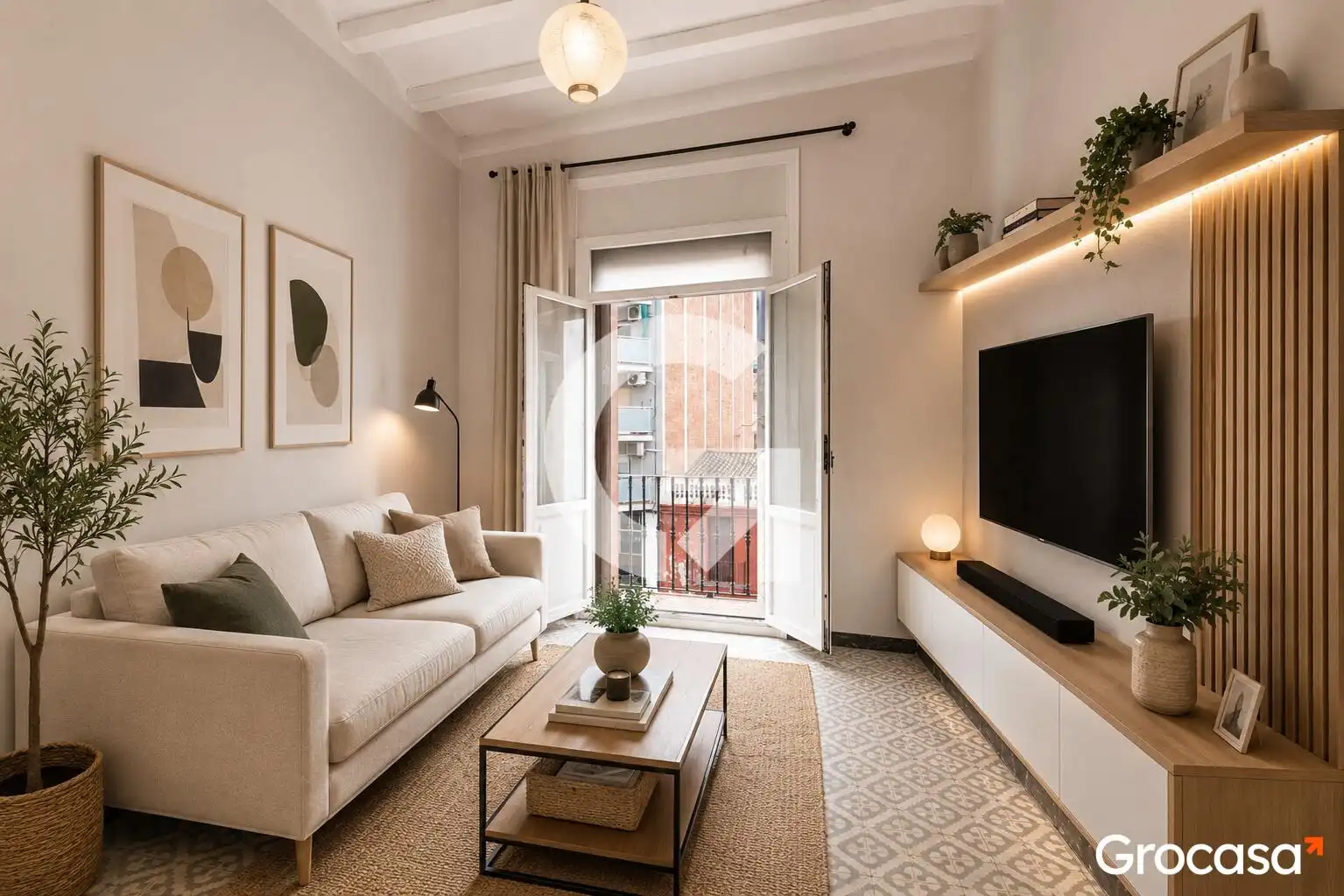 Sala de estar de Piso en venta en Molins de Rei con Horno, Lavadora y Balcón