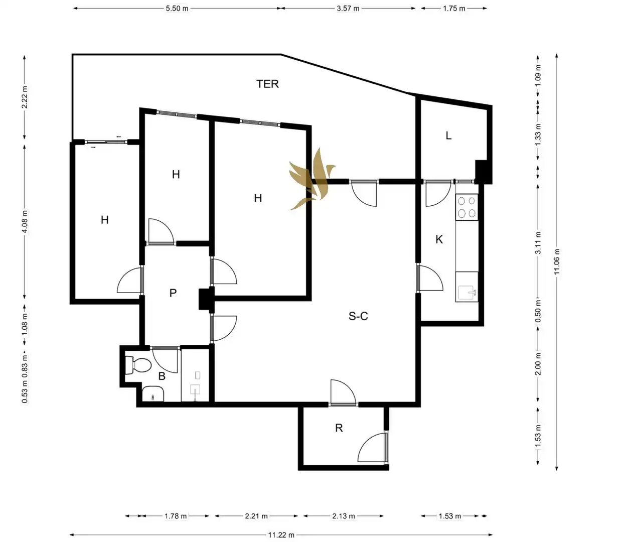 Piso en venta en Barcelona con Terraza