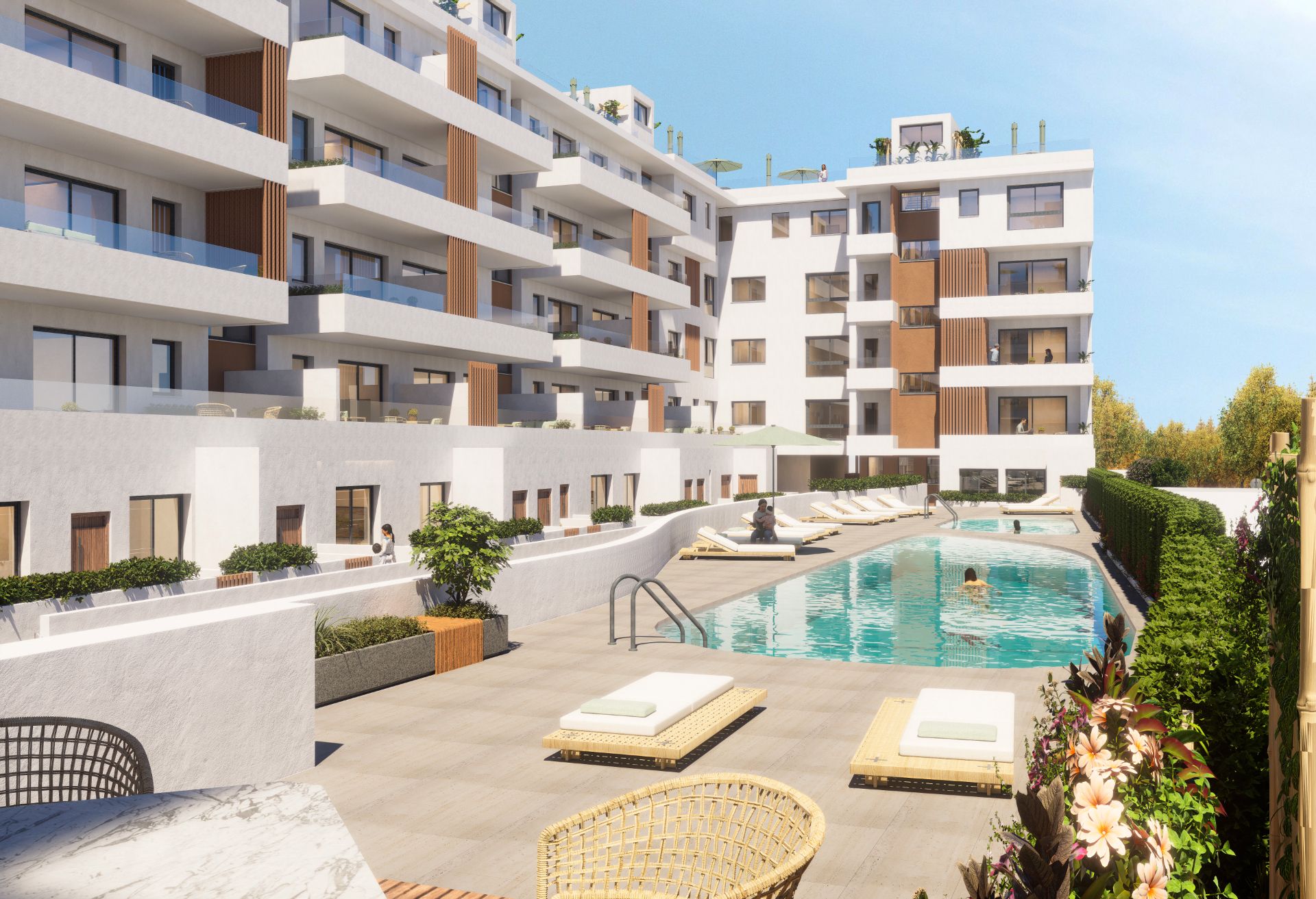 Piscina de Piso en venta en Roquetas de Mar con Aire acondicionado, Calefacción y Jardín privado