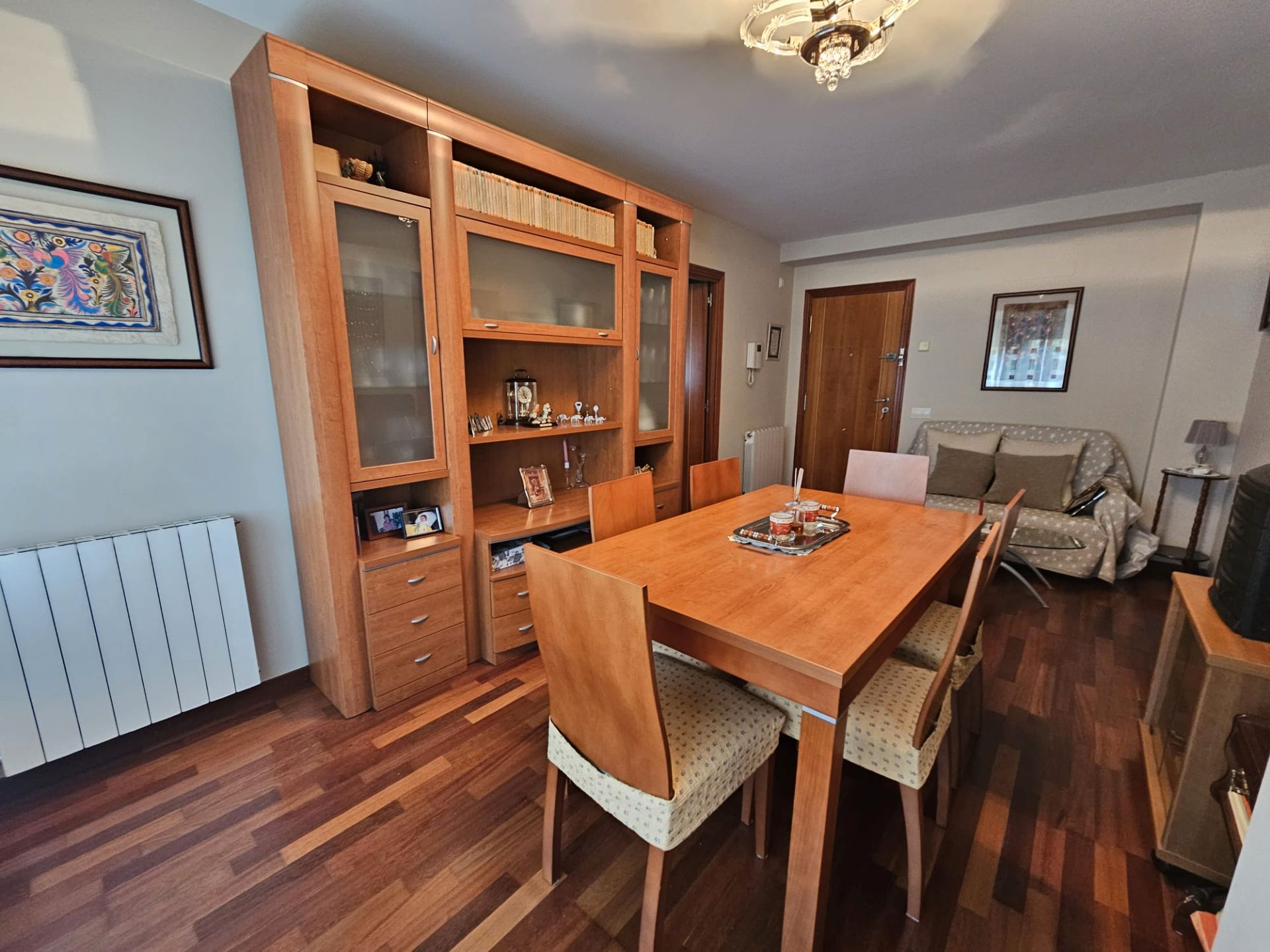 Dining room of Apartment to rent in  Lleida Capital  with Heating, Parquet flooring and Furnished