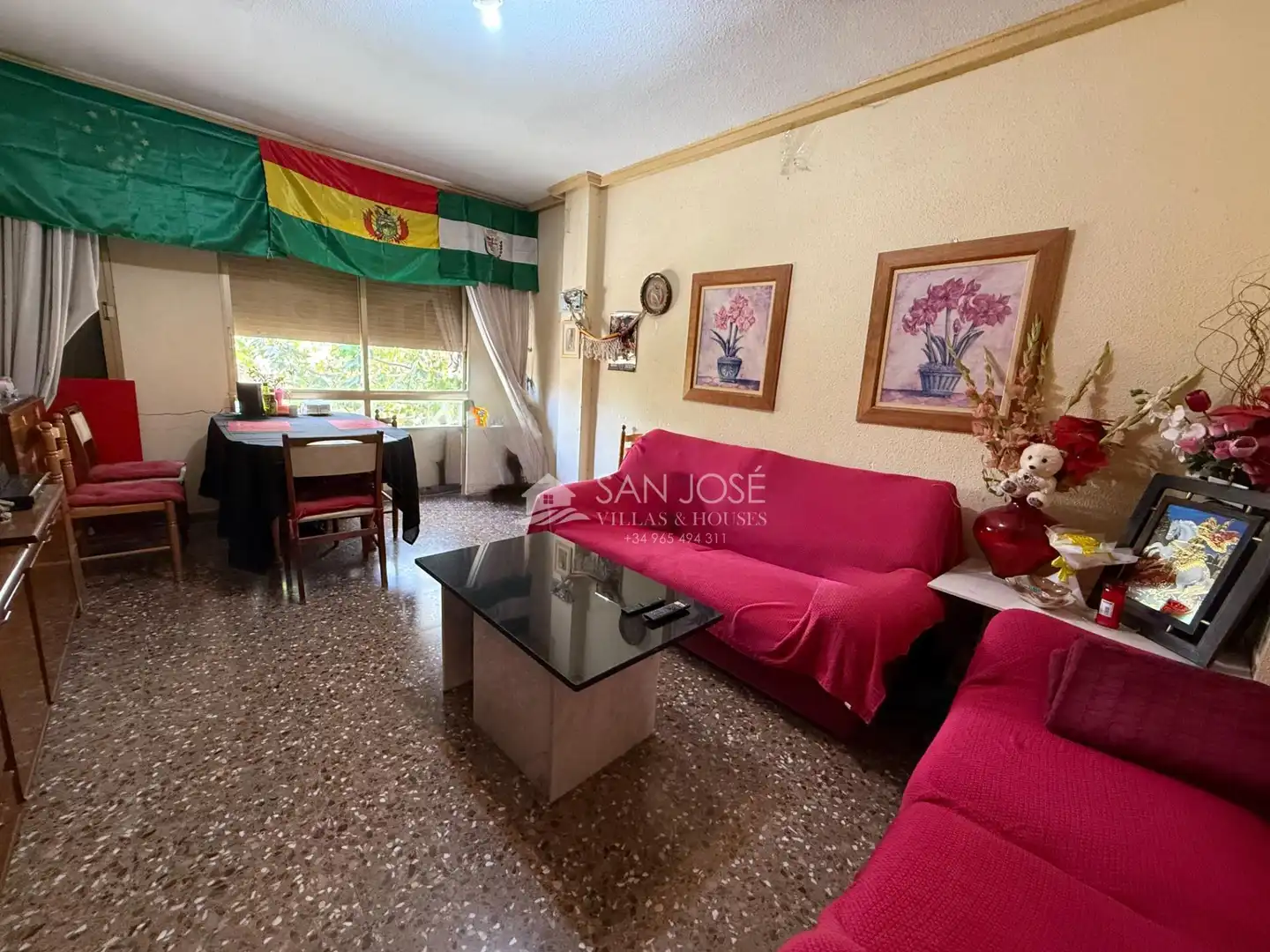 Wohnzimmer von Wohnung zum Verkauf in Monforte del Cid mit Klimaanlage, Heizung und Terrasse