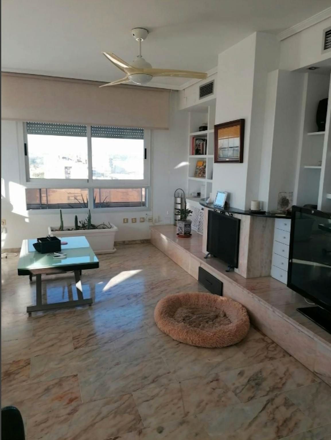 Living room of Flat to share in  Sevilla Capital  with Air Conditioner, Heating and Private garden