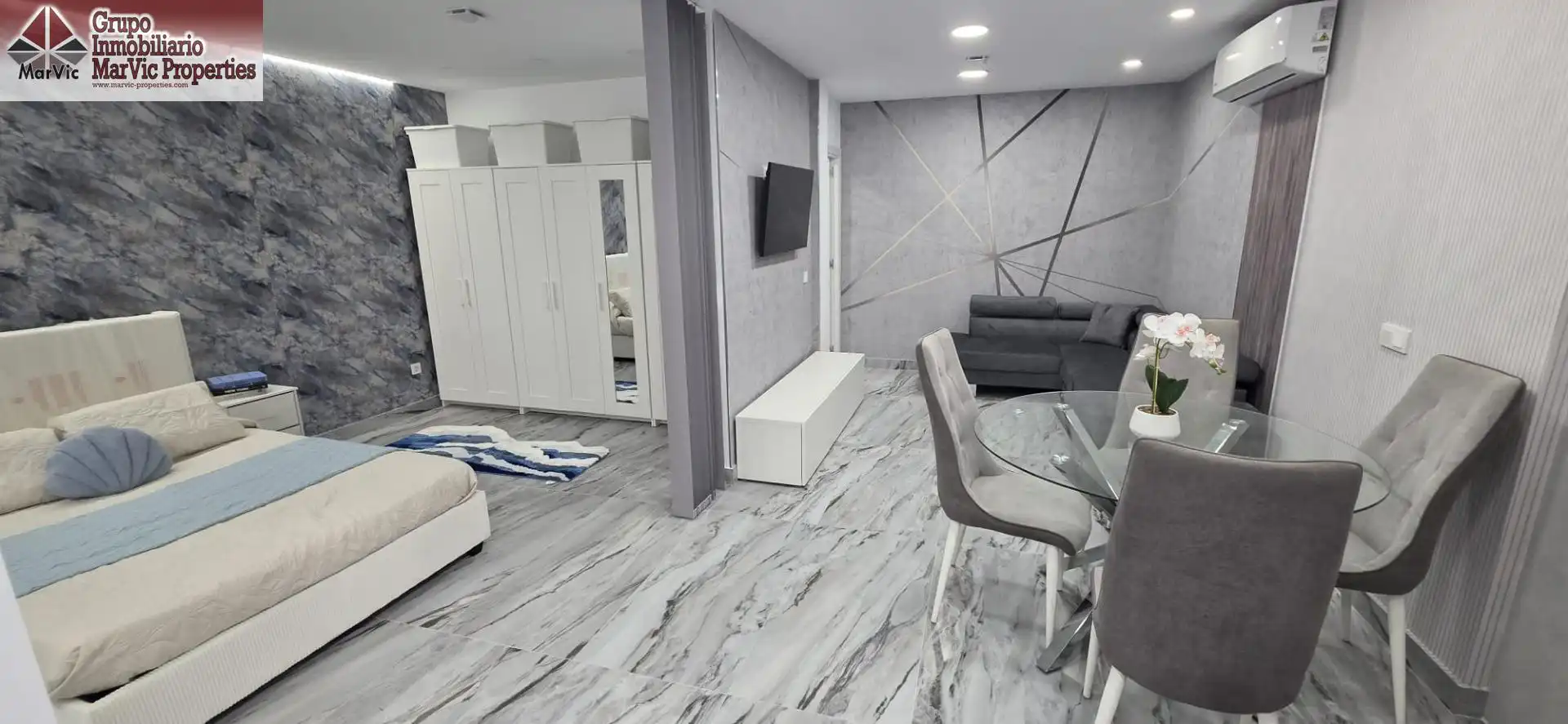 Living room of Ground floor for sale in Benidorm  with Air Conditioner, Furnished and Community pool