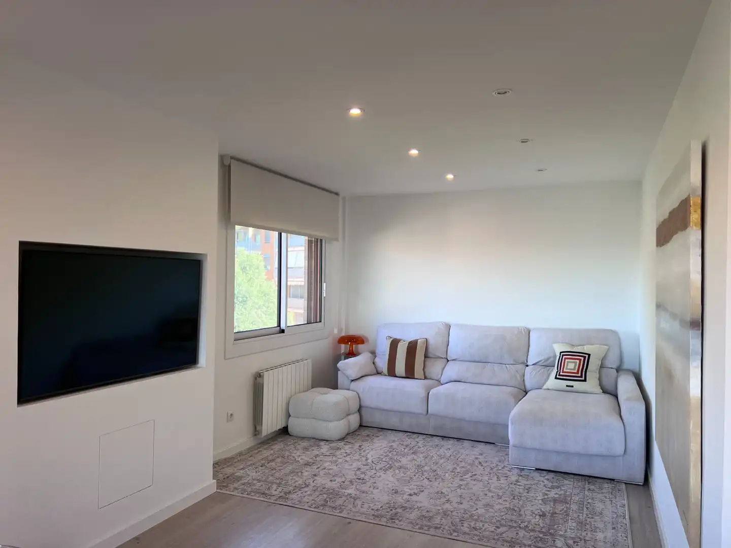 Living room of Flat for sale in Vilassar de Dalt  with Air Conditioner, Heating and Parquet flooring