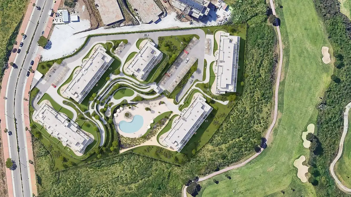 Vista exterior de Apartamento en venta en Mijas con Aire acondicionado, Jardín privado y Terraza
