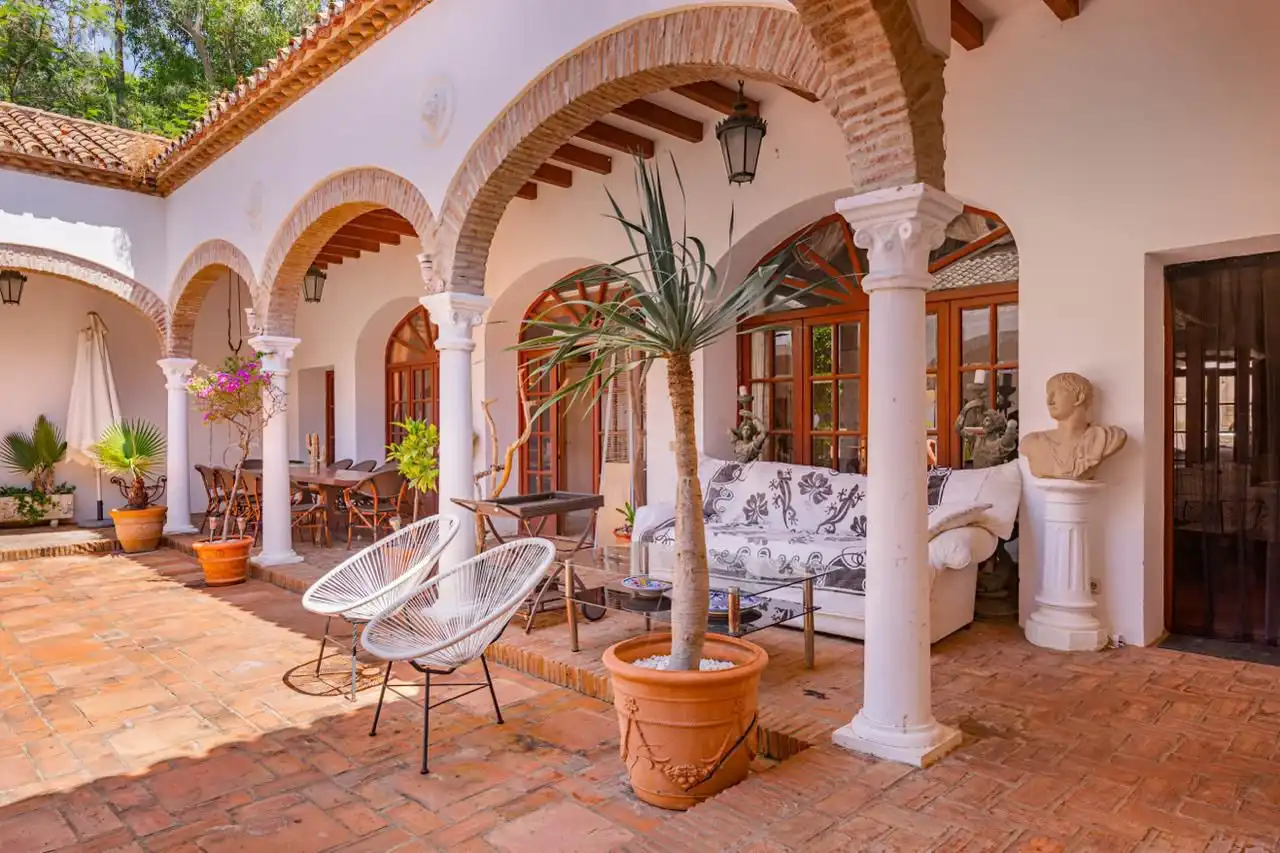 Terrassa de Casa o xalet en venda en Manilva amb Aire condicionat, Jardí privat i Terrassa