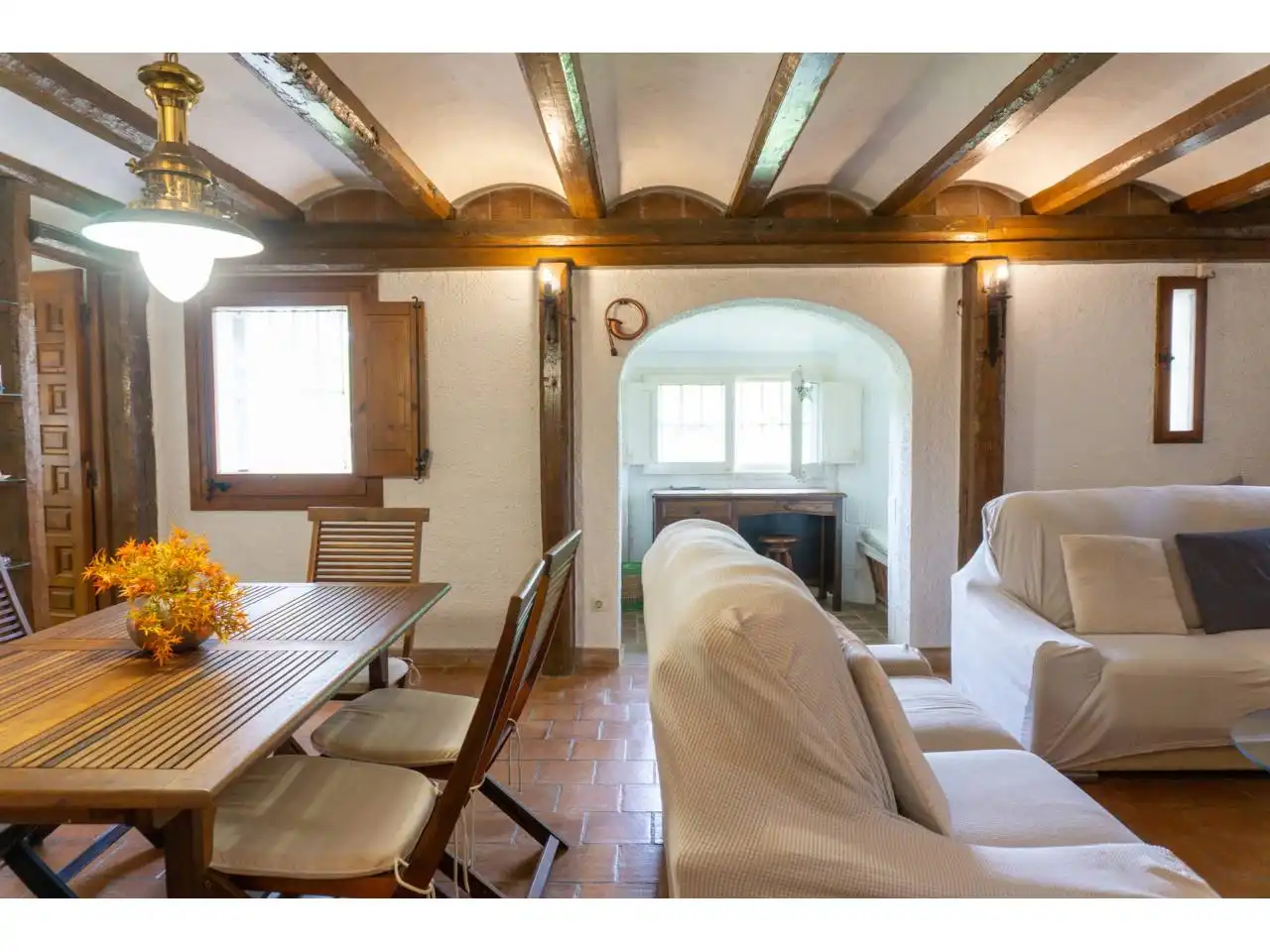 Comedor de Finca rústica en venta en Castell d'Aro, Platja d'Aro i s'Agaró con Calefacción, Jardín privado y Terraza