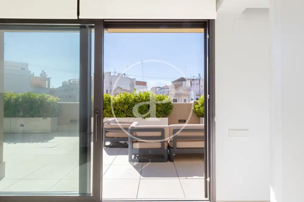 Terrace of Attic for rent in Valencia  with Air Conditioner, Heating and Terrace