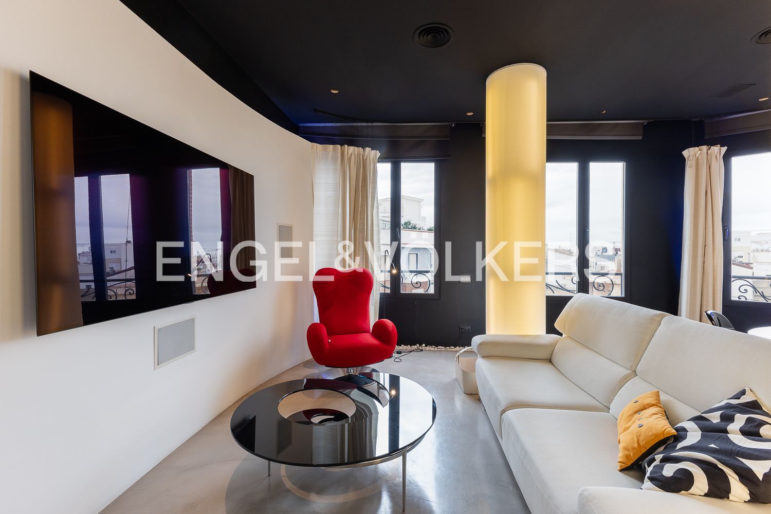 Living room of Apartment to rent in  Valencia Capital  with Air Conditioner, Heating and Furnished