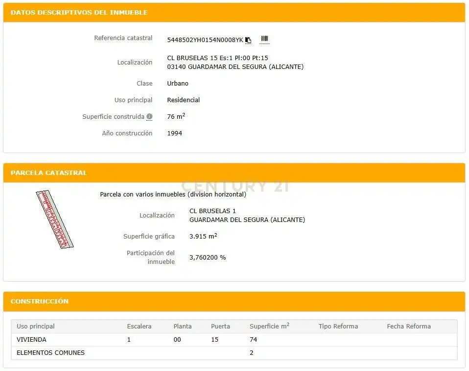 Apartamento en venta en Guardamar del Segura
