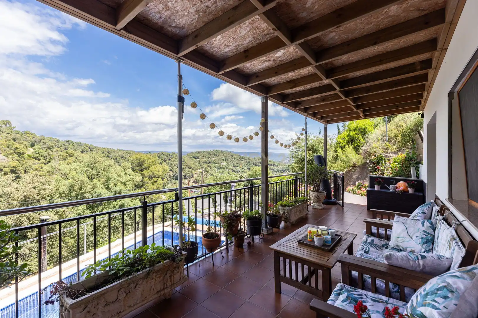 Terraza de Casa o chalet en venta en Palafolls con Aire acondicionado, Jardín privado y Piscina