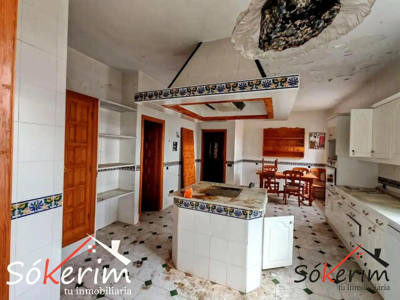 Cocina de Piso en venta en San Román de los Montes con Calefacción, Jardín privado y Terraza