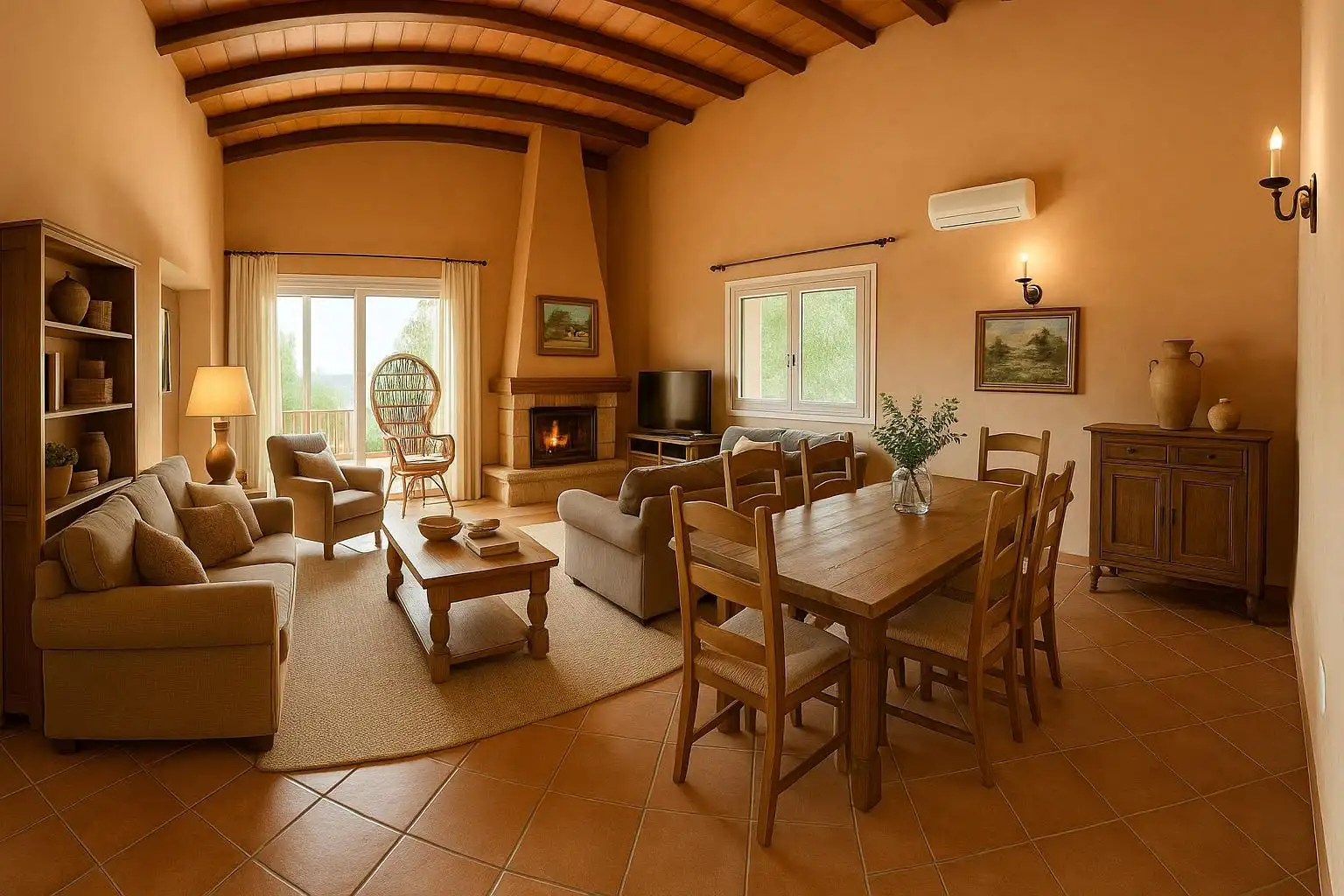 Sala d'estar de Casa o xalet en venda en Cubelles amb Calefacció, Jardí privat i Terrassa