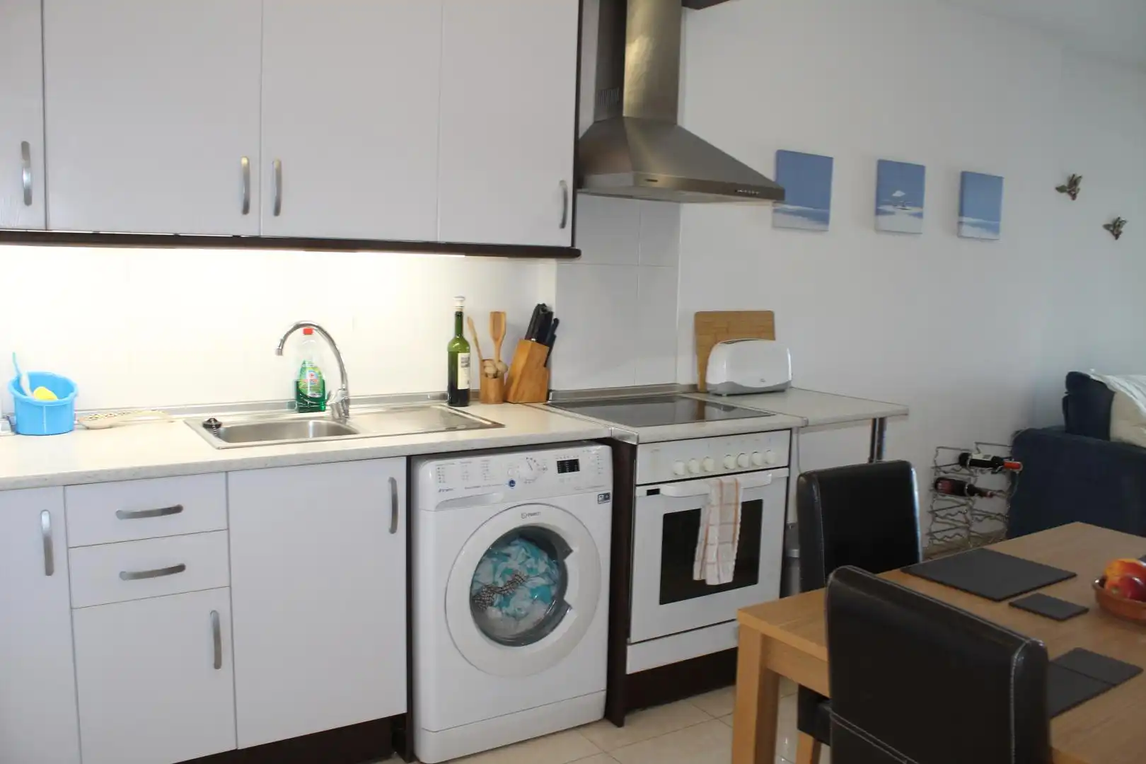 Cuina de Apartament en venda en Vícar amb Aire condicionat, Jardí privat i Terrassa