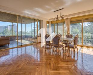Dining room of Flat to rent in  Barcelona Capital  with Heating, Private garden and Terrace