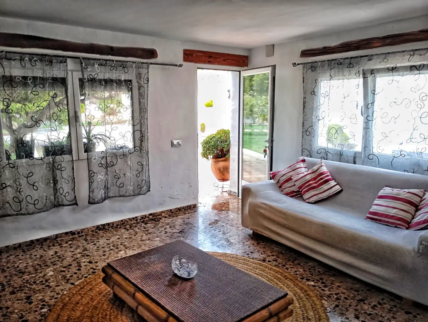 Sala de estar de Casa o chalet de alquiler en Moraira con Aire acondicionado, Calefacción y Jardín privado