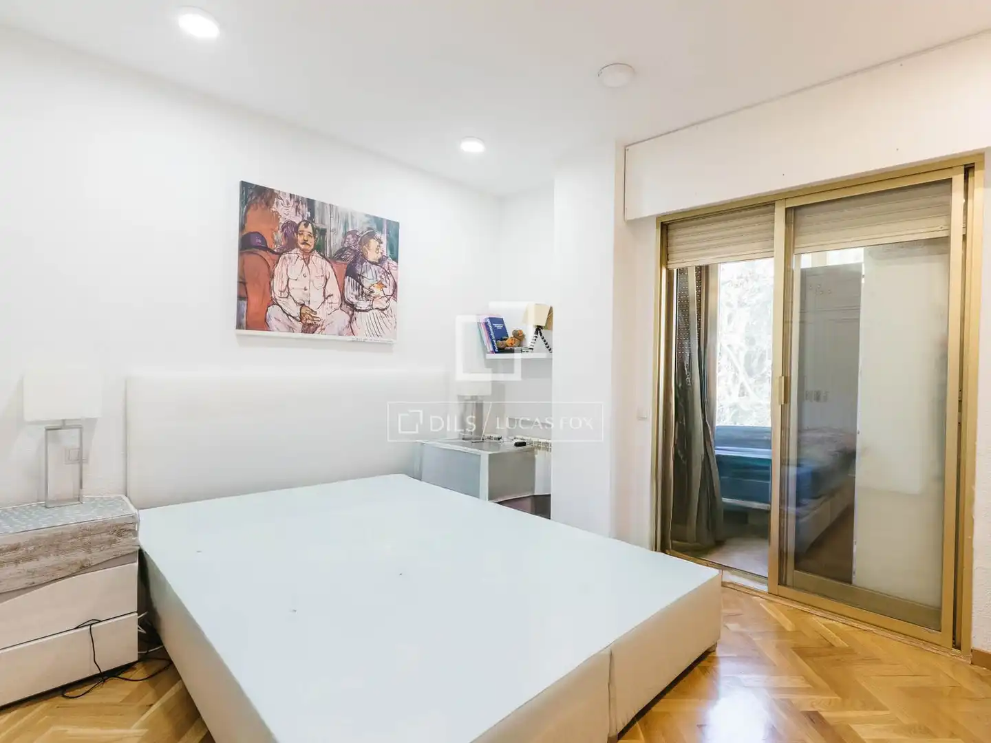 Bedroom of Flat for rent in Madrid  with Air Conditioner, Heating and Private garden