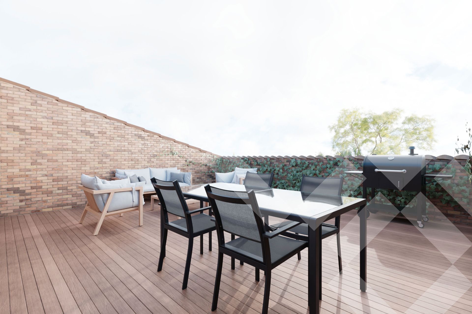 Terrace of House or chalet for sale in Badalona  with Air Conditioner, Heating and Parquet flooring