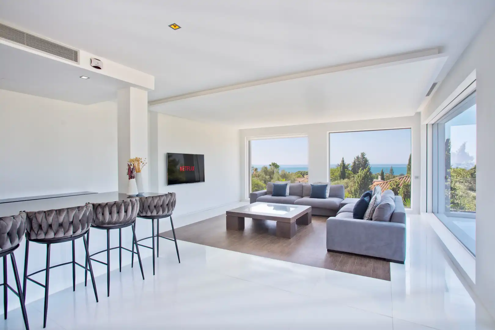 Sala de estar de Casa o chalet de alquiler en Elviria - Cabopino