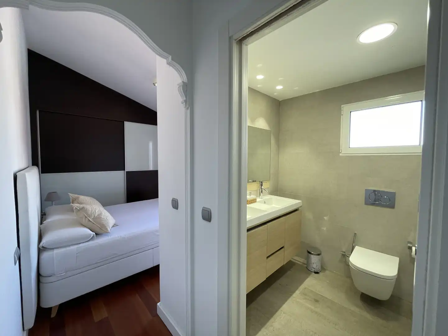 Baño de Piso de alquiler en Beniparrell con Aire acondicionado, Parquet y Terraza