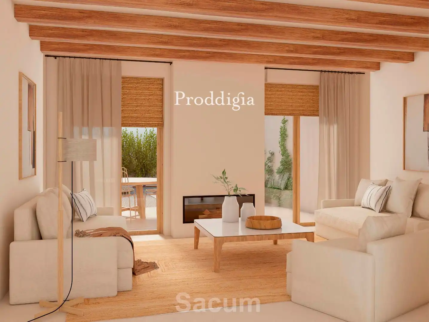 Living room of Detached homes for sale in Sant Cugat del Vallès  with Air Conditioner, Heating and Terrace