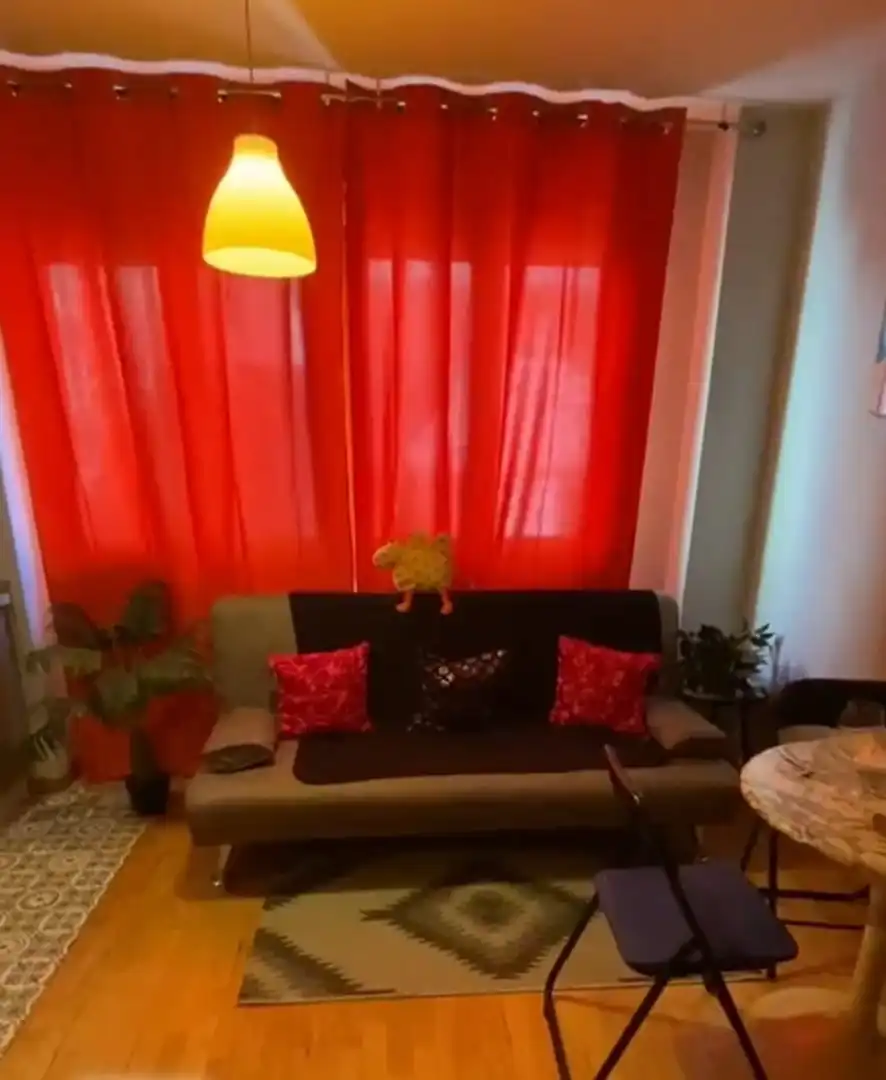 Sala de estar de Loft de alquiler en Gijón  con Calefacción, Parquet y Amueblado