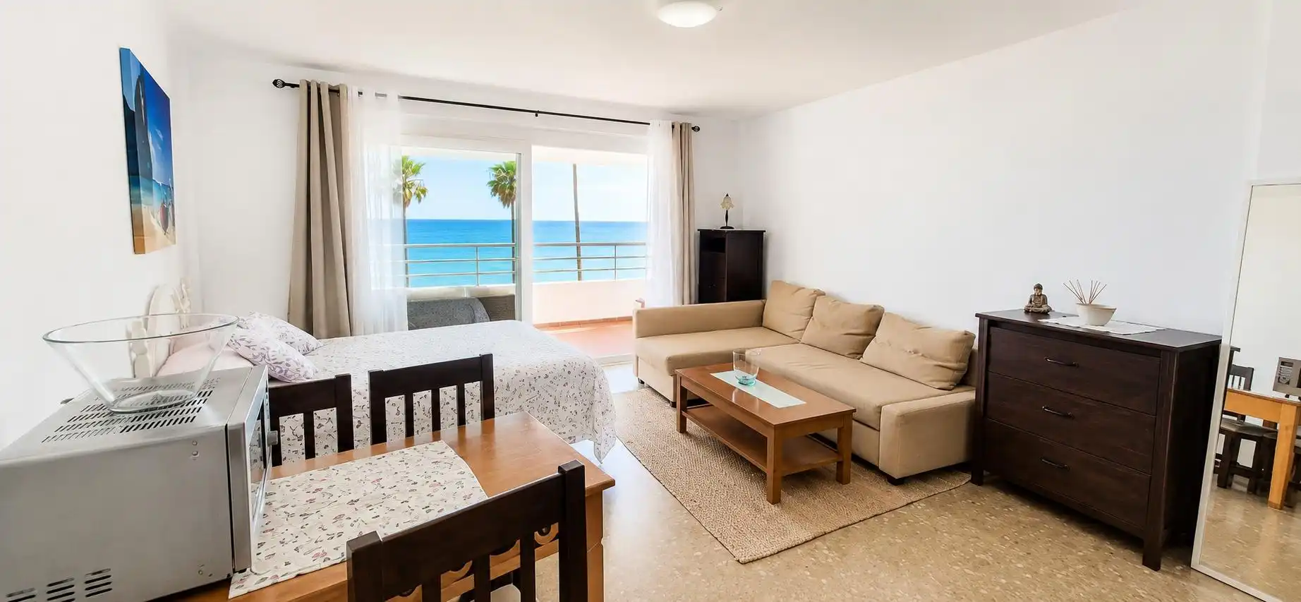 Sala de estar de Apartamento de alquiler en Mijas con Jardín privado, Terraza y Trastero