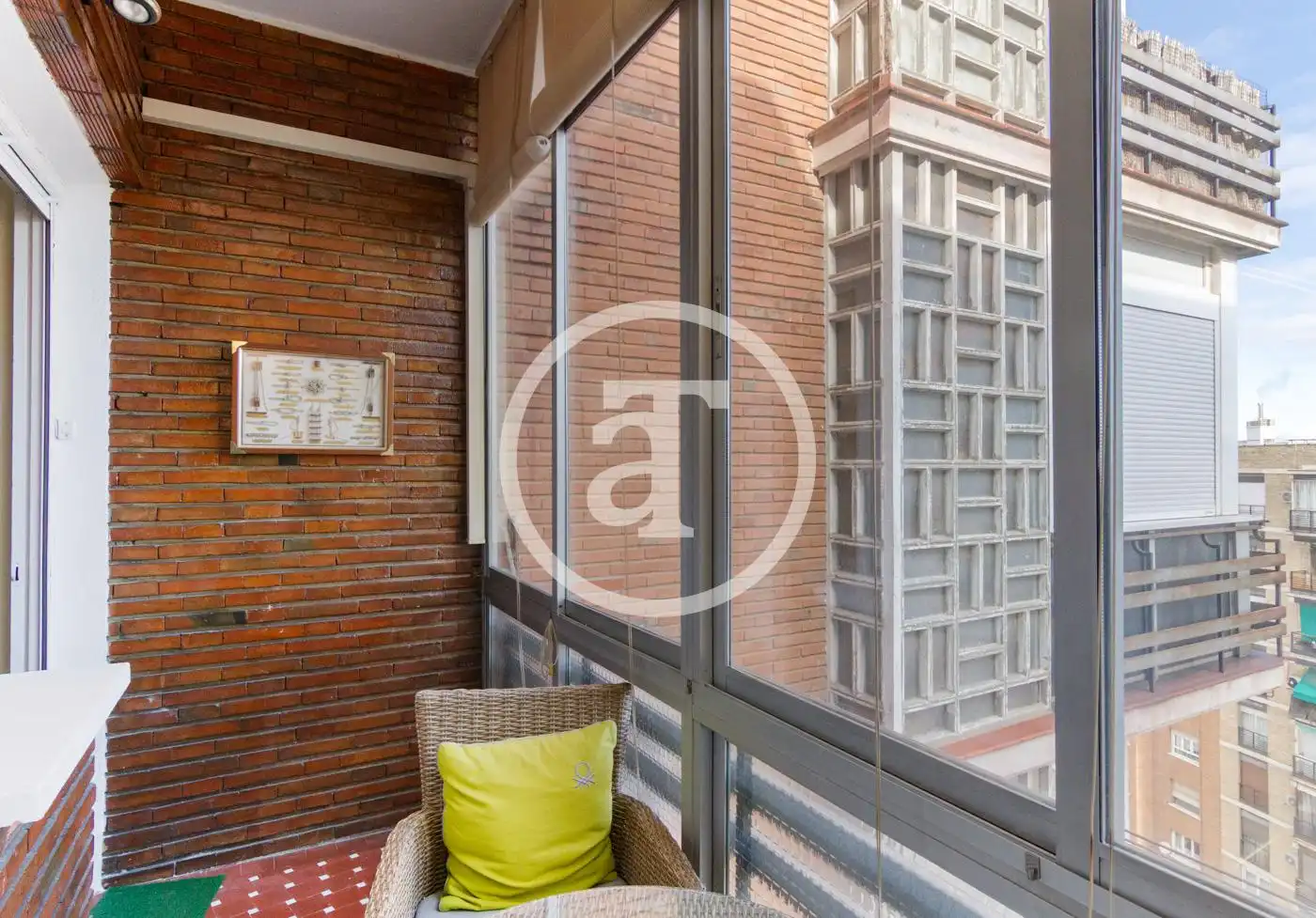 Balcony of Flat for rent in Madrid  with Air Conditioner, Heating and Furnished