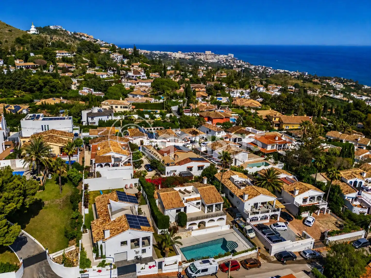Vista exterior de Casa o chalet en venta en Benalmádena con Aire acondicionado, Calefacción y Jardín privado