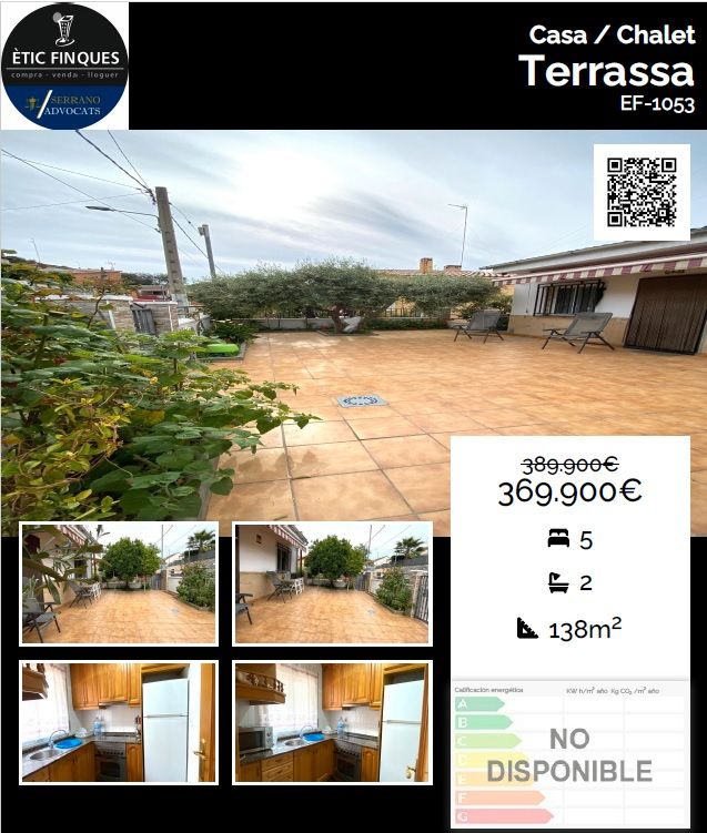 Terrace of House or chalet for sale in Terrassa  with Air Conditioner, Heating and Private garden