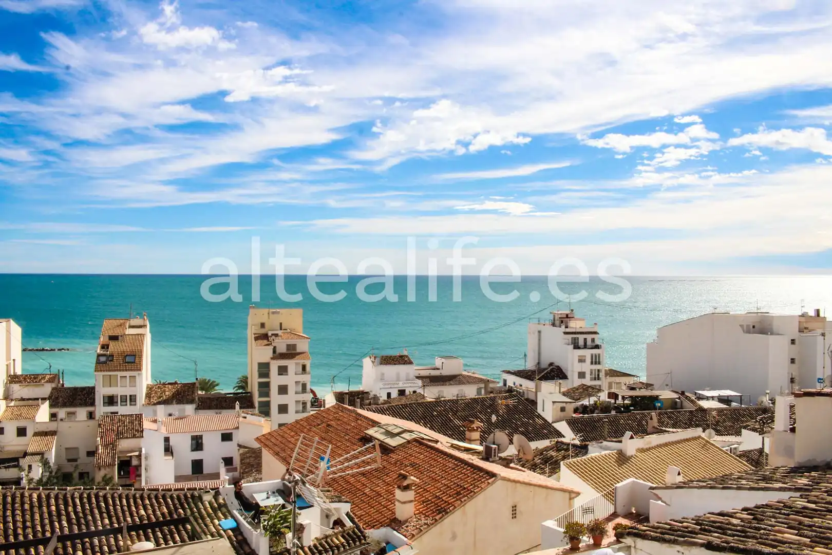 Vista exterior de Casa adosada en venta en Altea con Aire acondicionado, Parquet y Balcón
