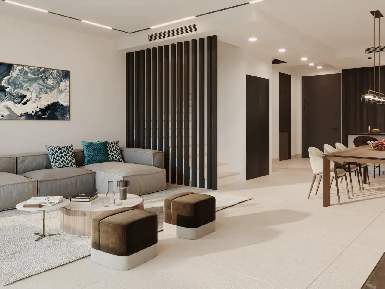 Sala de estar de Casa o chalet en venta en Marbella con Aire acondicionado, Calefacción y Jardín privado