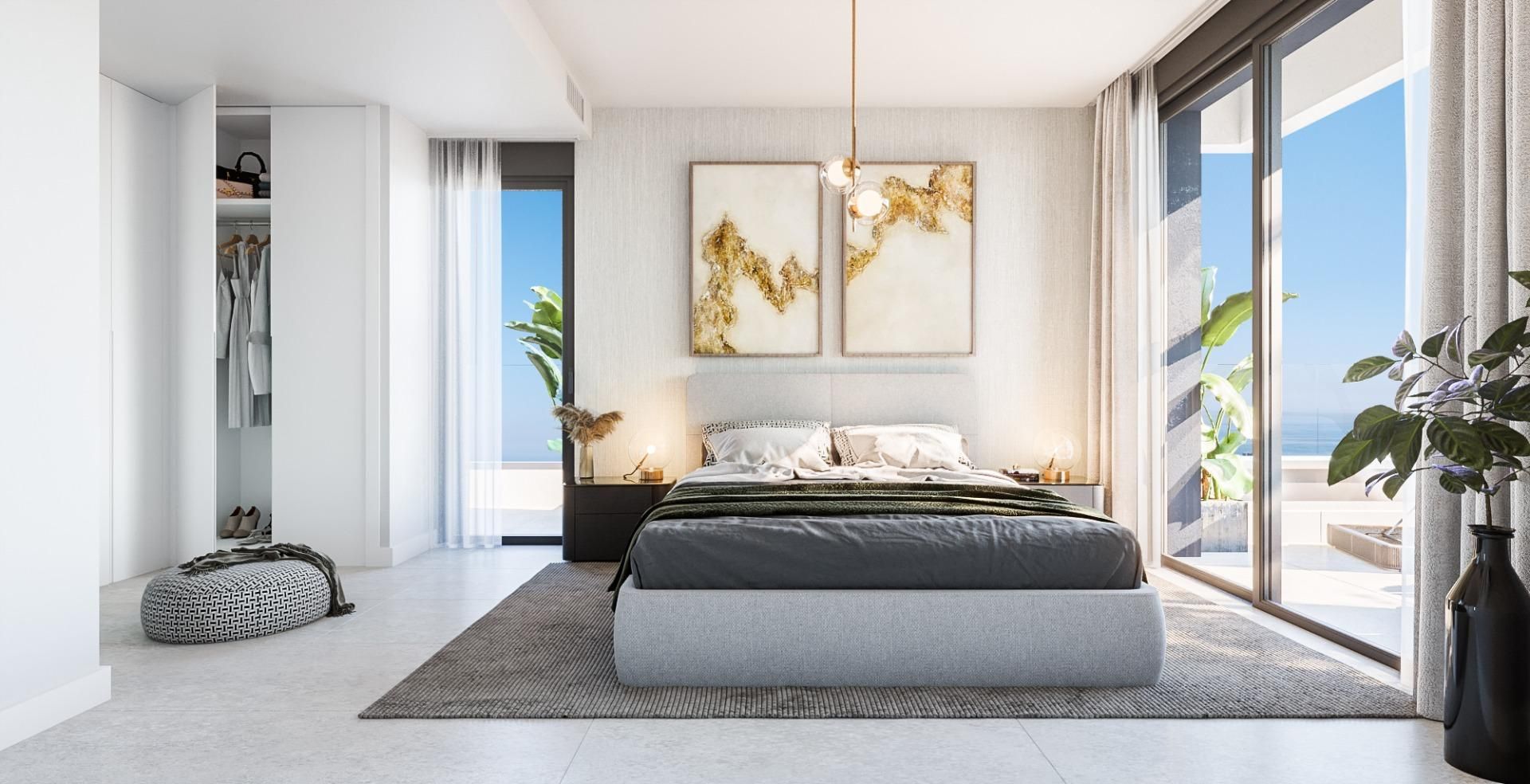 Dormitori de Apartament en venda en Marbella amb Aire condicionat, Calefacció i Jardí privat