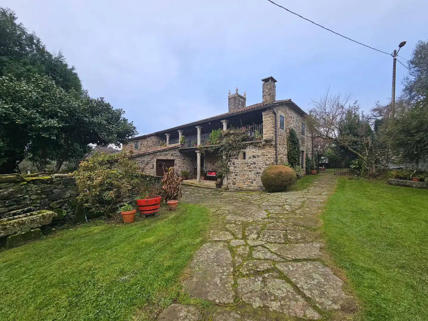 Vista exterior de Casa o chalet en venta en Melide con Calefacción, Jardín privado y Terraza