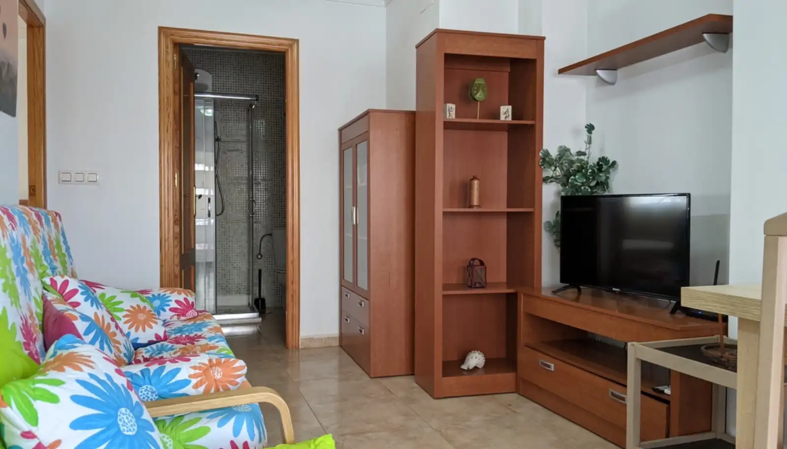 Sala de estar de Apartamento de alquiler en San Javier con Aire acondicionado, Calefacción y Amueblado