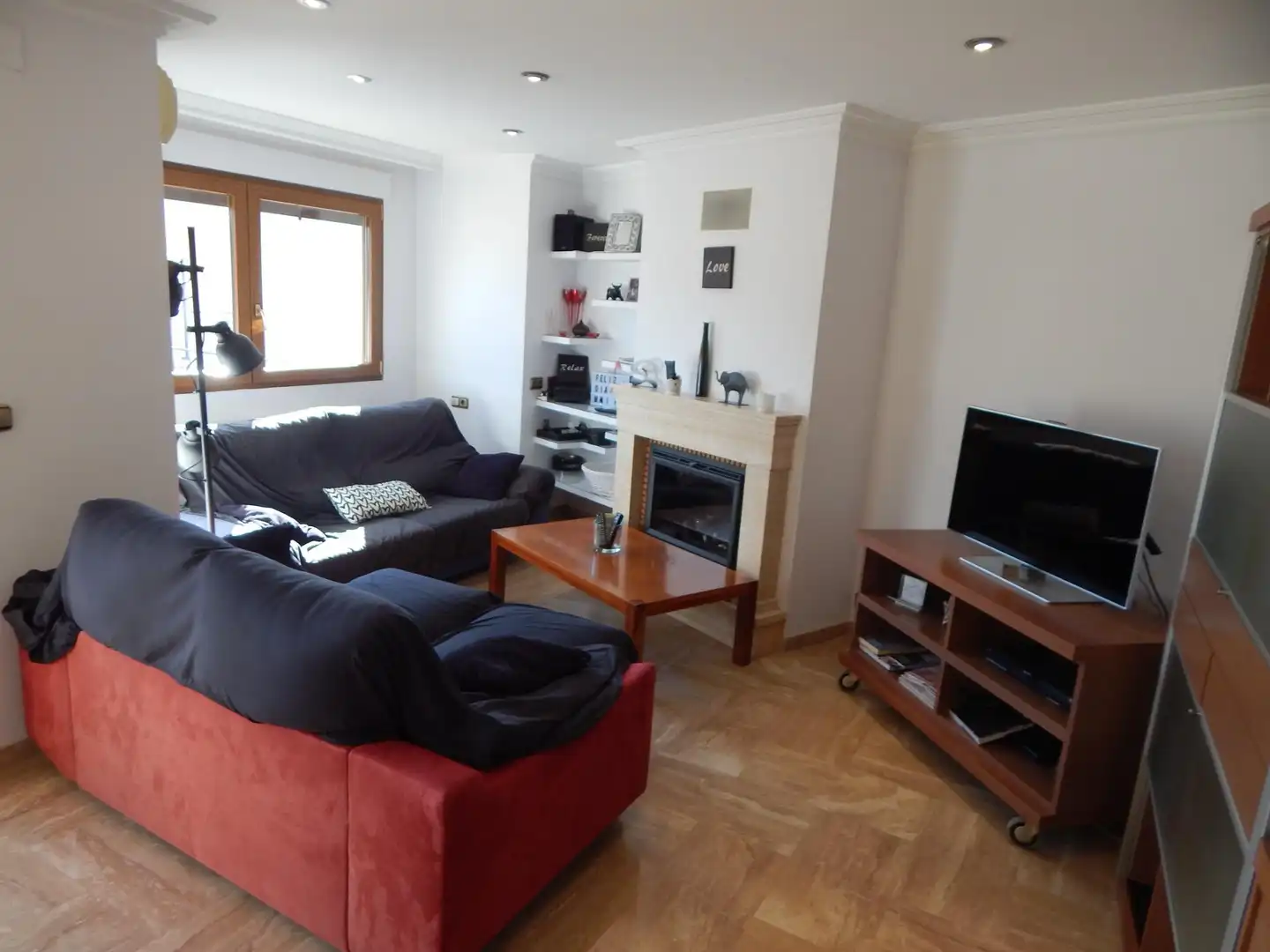 Living room of Flat for sale in Bocairent  with Air Conditioner, Heating and Furnished