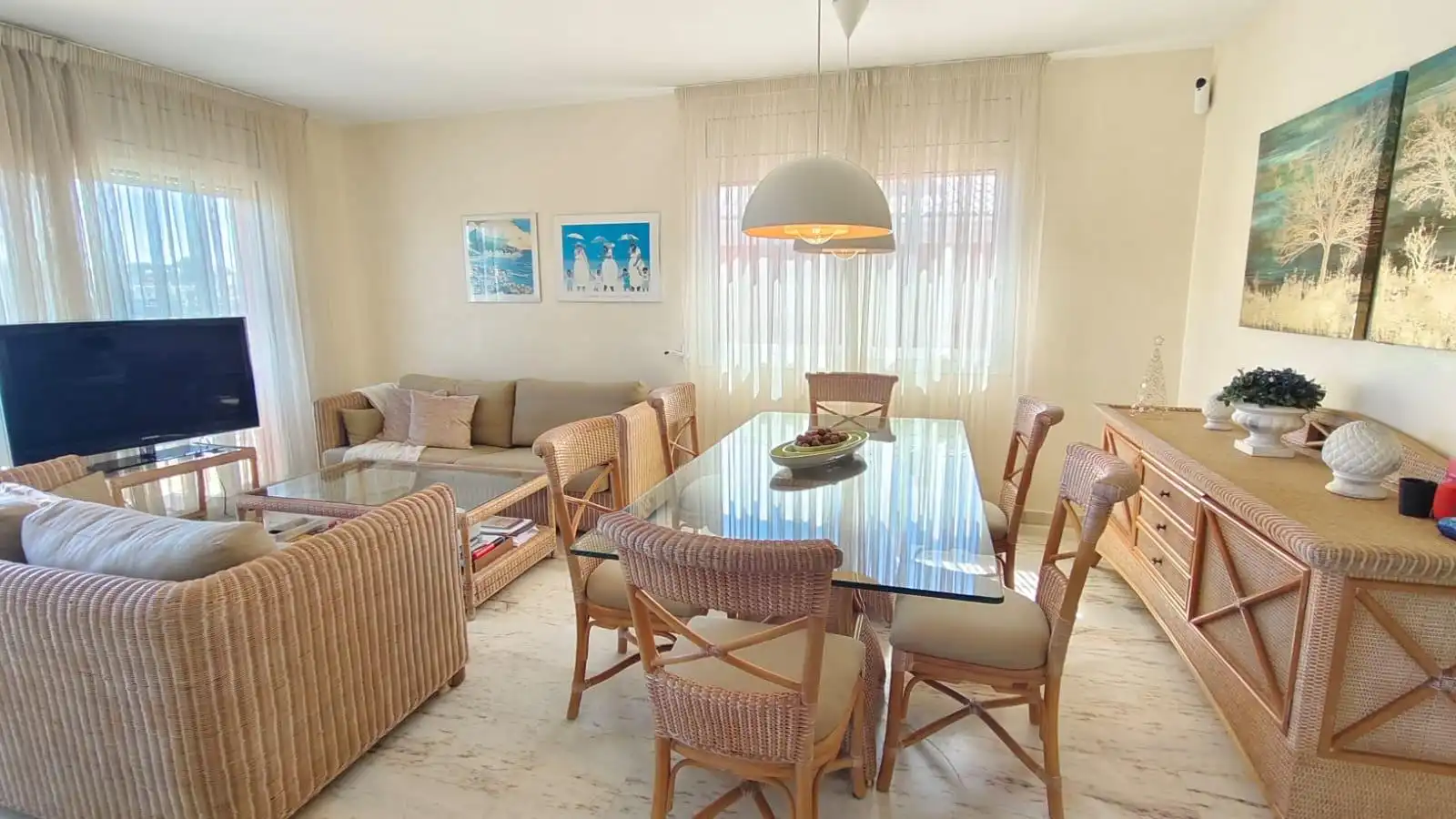 Esszimmer von Maisonette zur Miete in Sant Feliu de Guíxols mit Klimaanlage, Möbliert und Gemeinschaftspool