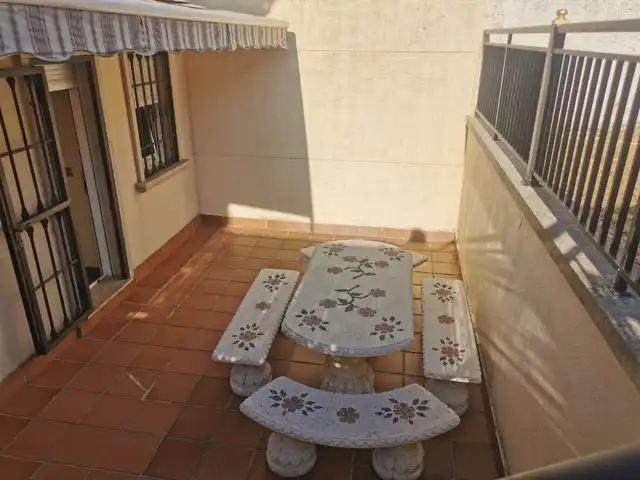 Terraza de Casa adosada en venta en Santiago de Compostela  con Calefacción, Jardín privado y Amueblado