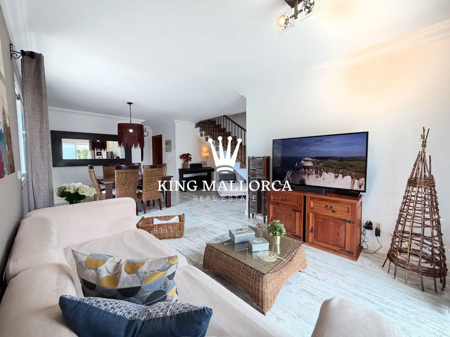 Sala d'estar de Casa adosada en venda en Llucmajor amb Aire condicionat, Calefacció i Jardí privat