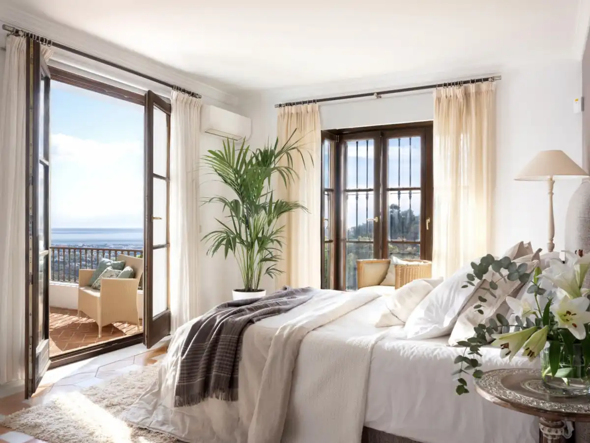 Bedroom of Detached homes for sale in Benahavís  with Air Conditioner, Terrace and Jacuzzi