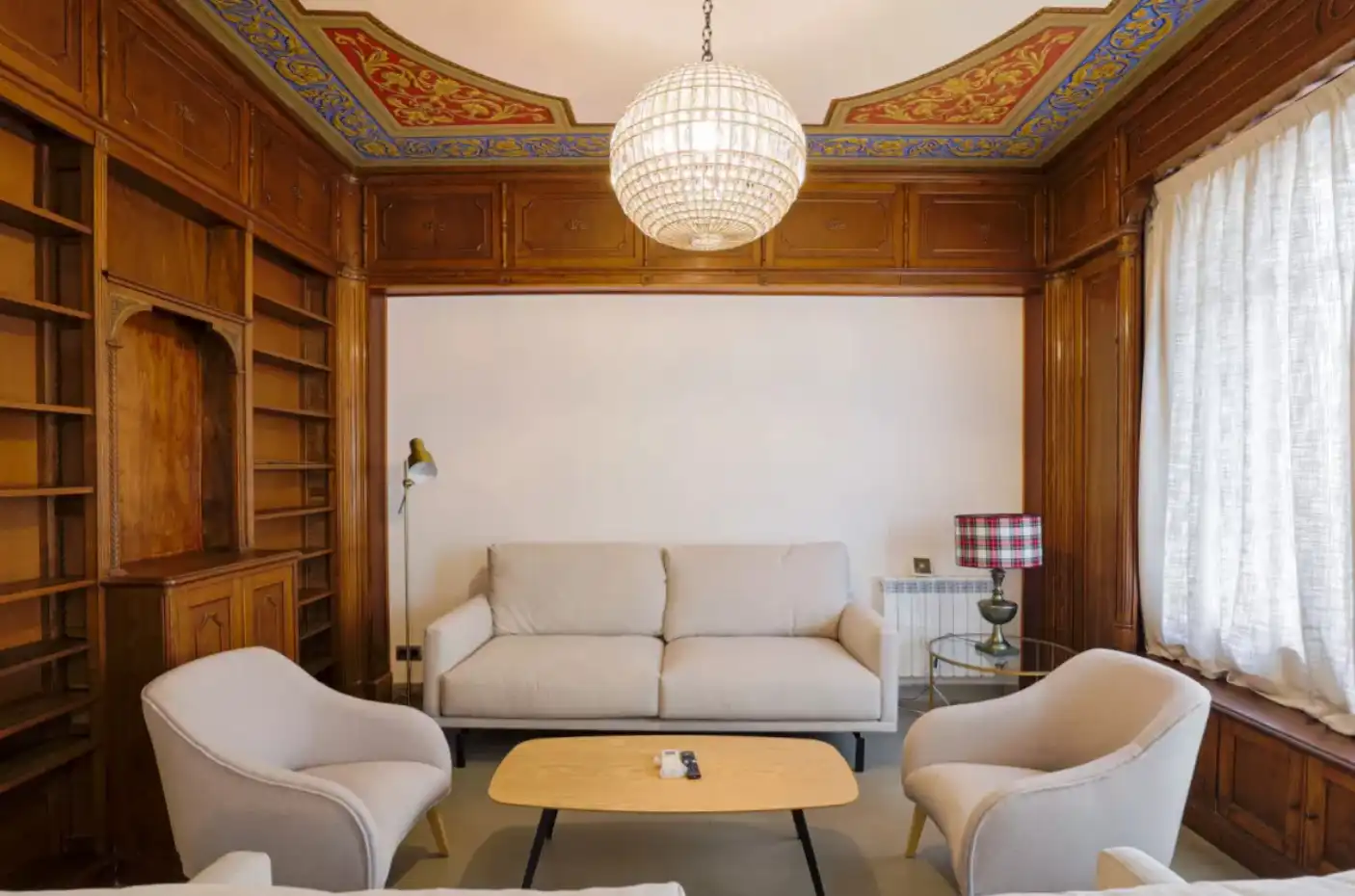 Sala d'estar de Pis en venda en Barcelona amb Aire condicionat, Calefacció i Parquet
