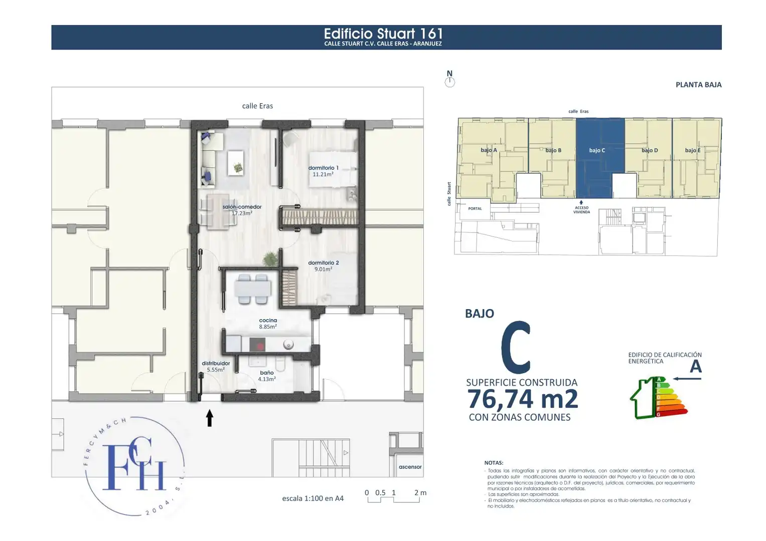 Appartamento con ascensore in vendita a Calle de Stuart 161, imagen 4