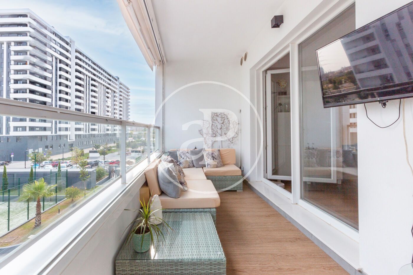 Terrace of Flat for sale in  Valencia Capital  with Air Conditioner, Heating and Private garden