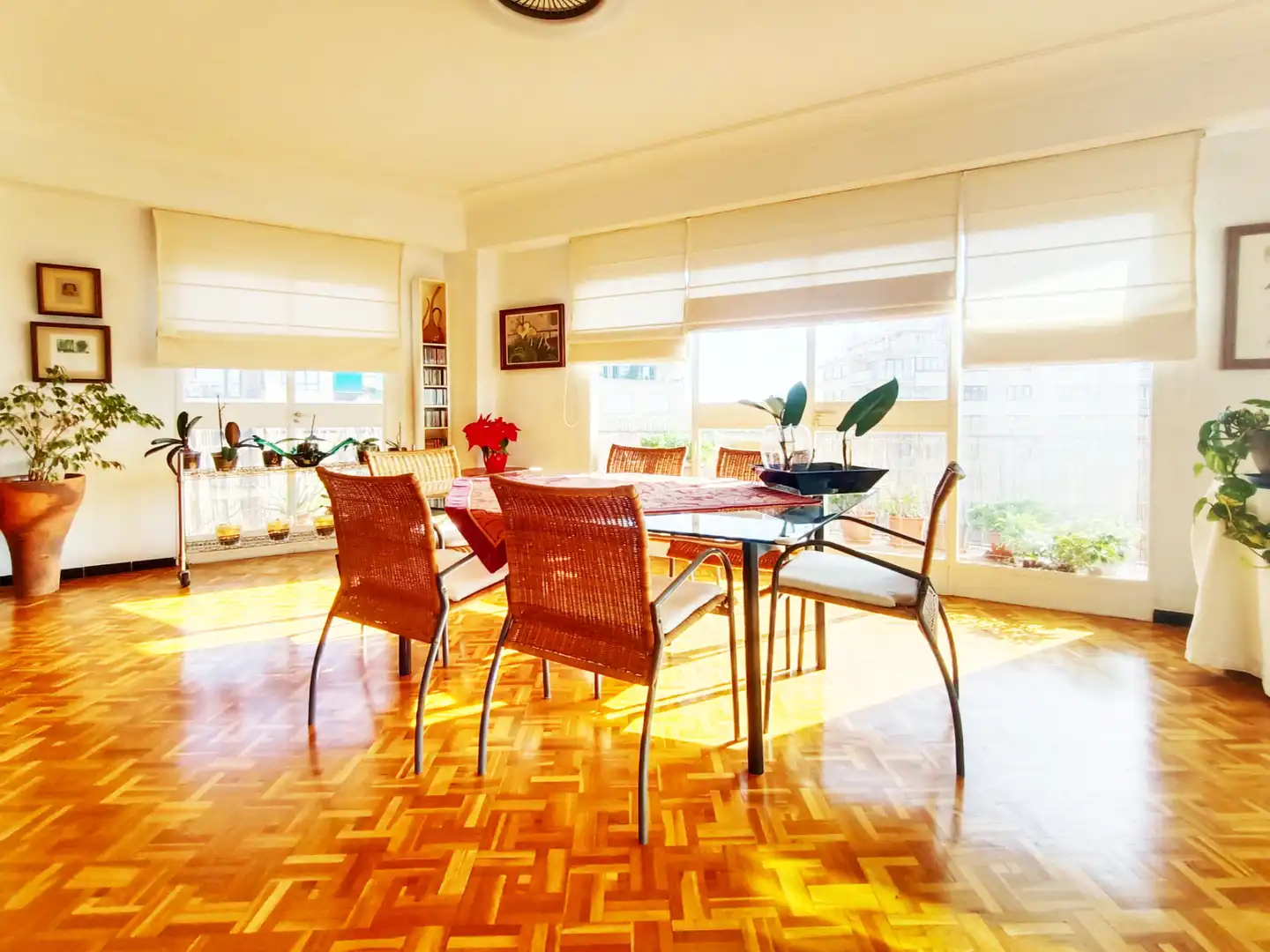 Esszimmer von Wohnung zum Verkauf in  Palma de Mallorca mit Klimaanlage, Parkett und Abstellraum
