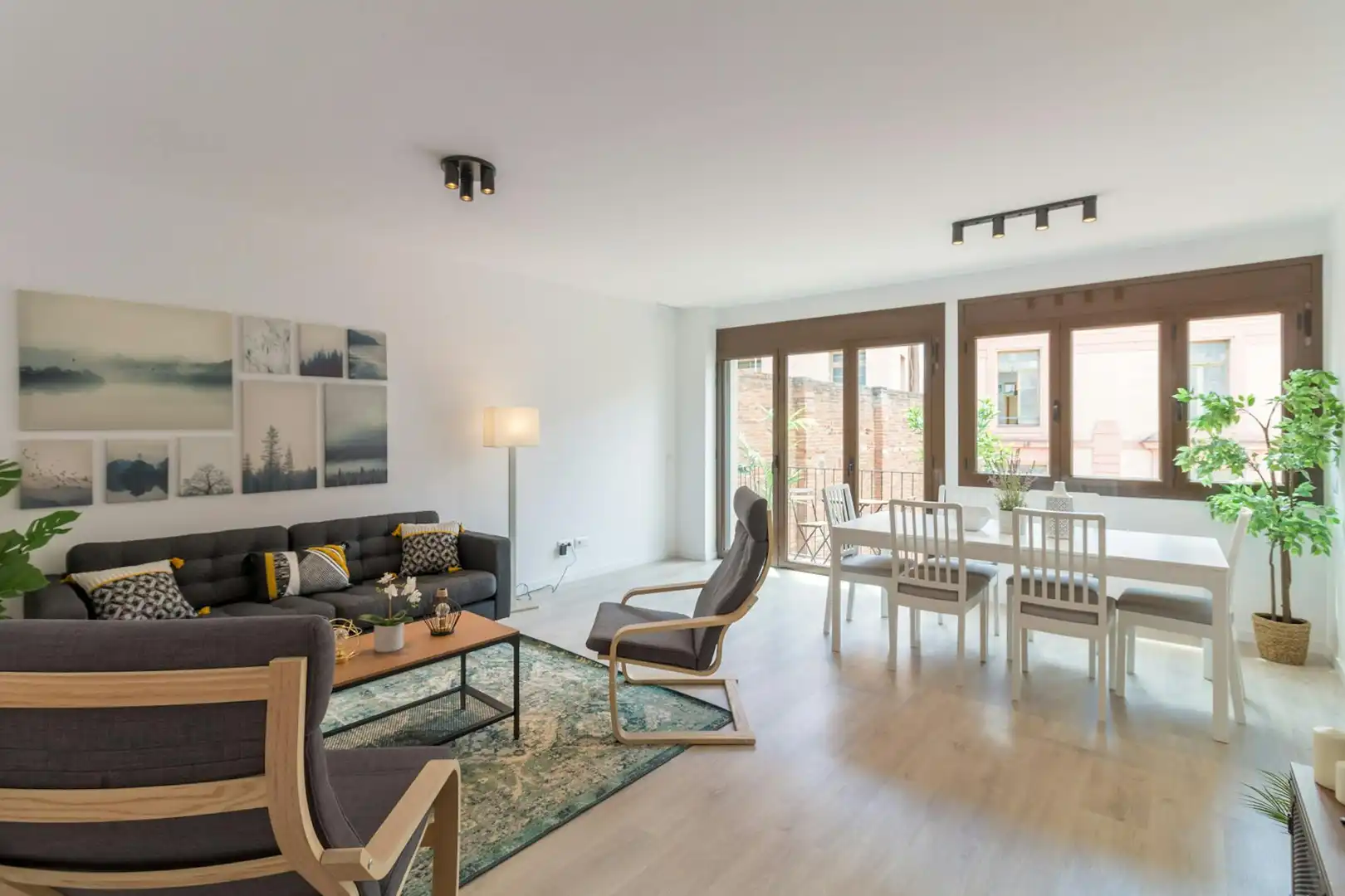 Sala d'estar de Pis de lloguer en Barcelona amb Aire condicionat, Moblat i Rentadora