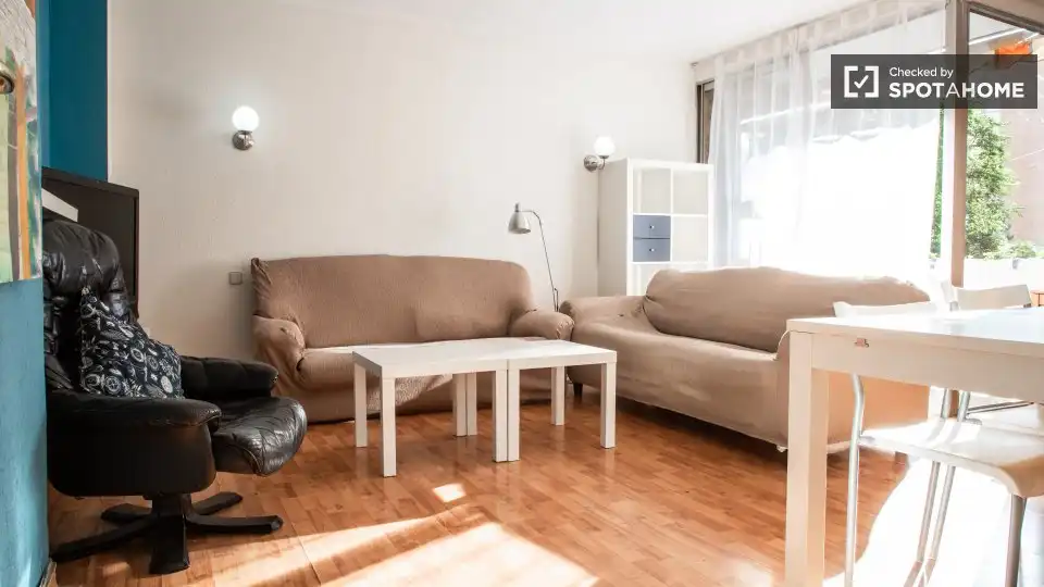 Sala d'estar de Pis de lloguer en Madrid amb Aire condicionat, Calefacció i Moblat