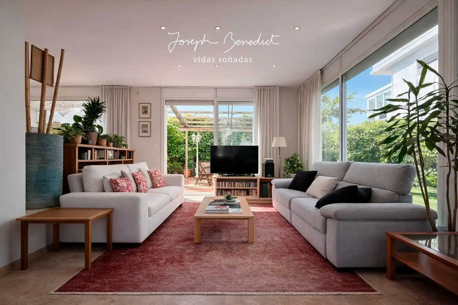 Sala de estar de Casa o chalet en venta en Castelldefels con Aire acondicionado, Calefacción y Jardín privado