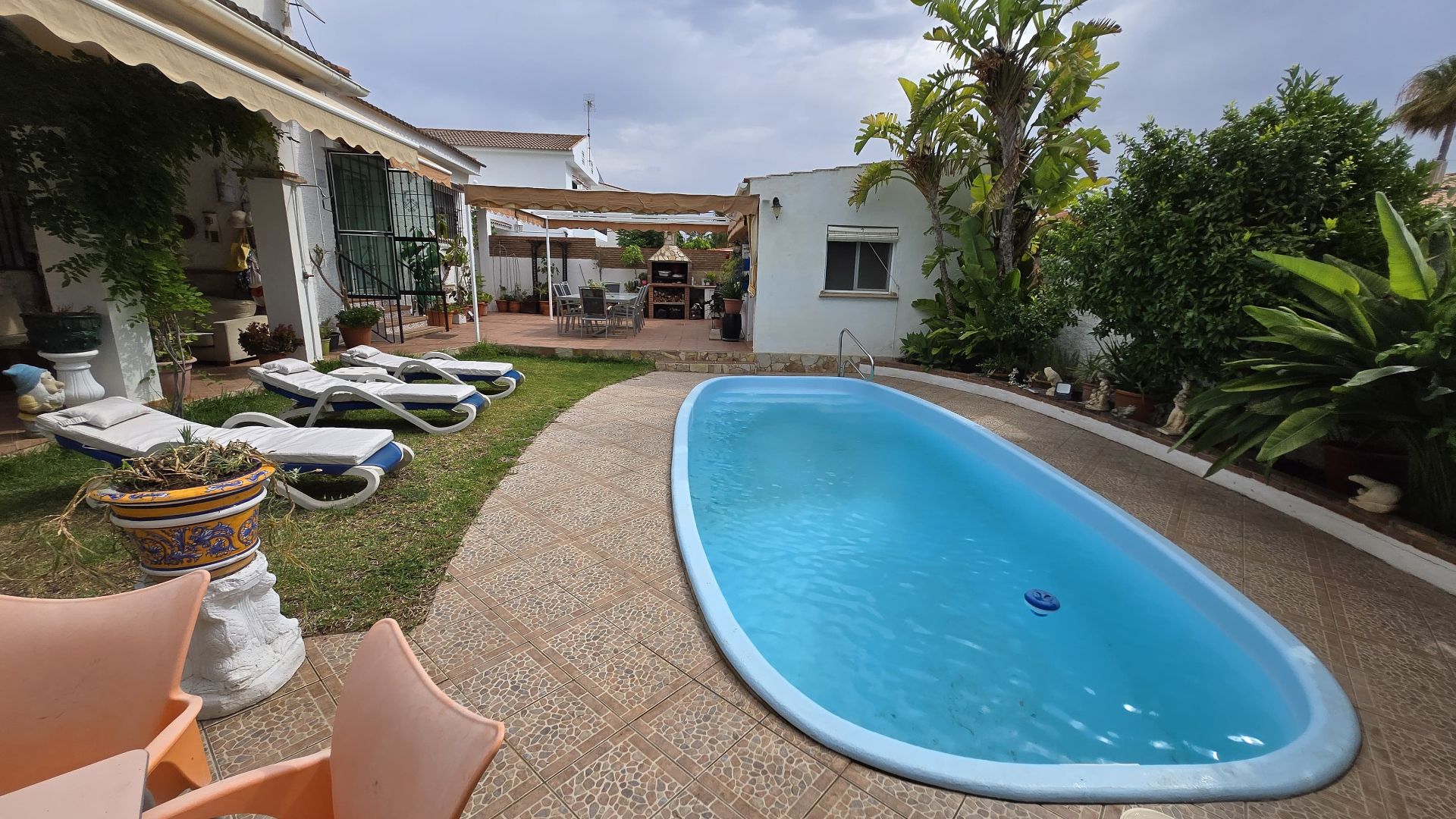 Piscina de Casa o xalet en venda en Málaga Capital amb Aire condicionat, Jardí privat i Terrassa