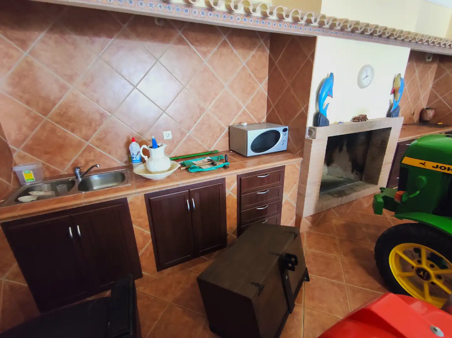 Cocina de Finca rústica en venta en El Cuervo de Sevilla con Aire acondicionado, Jardín privado y Terraza