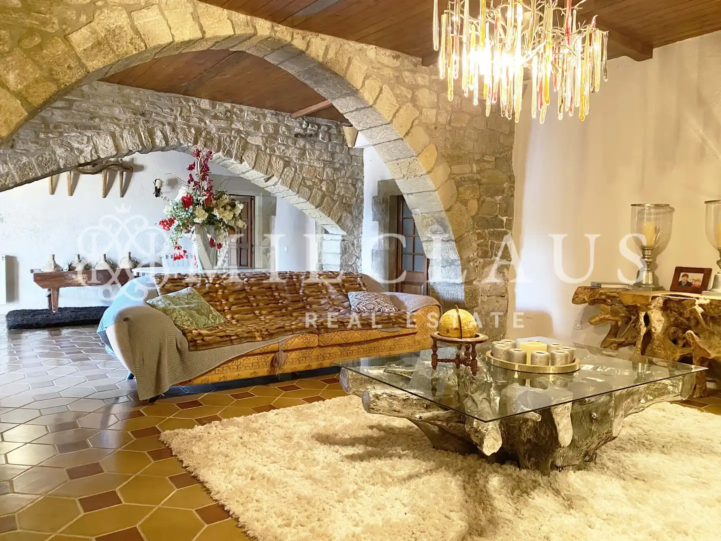 Sala d'estar de Finca rústica en venda en Talamanca amb Aire condicionat, Calefacció i Jardí privat